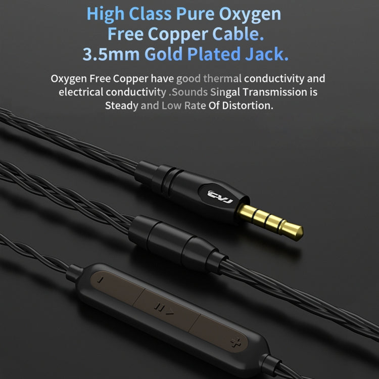Écouteurs intra-auriculaires dynamiques filaires Hi-Fi CVJ-CSN à double circuit magnétique, avec ou sans micro